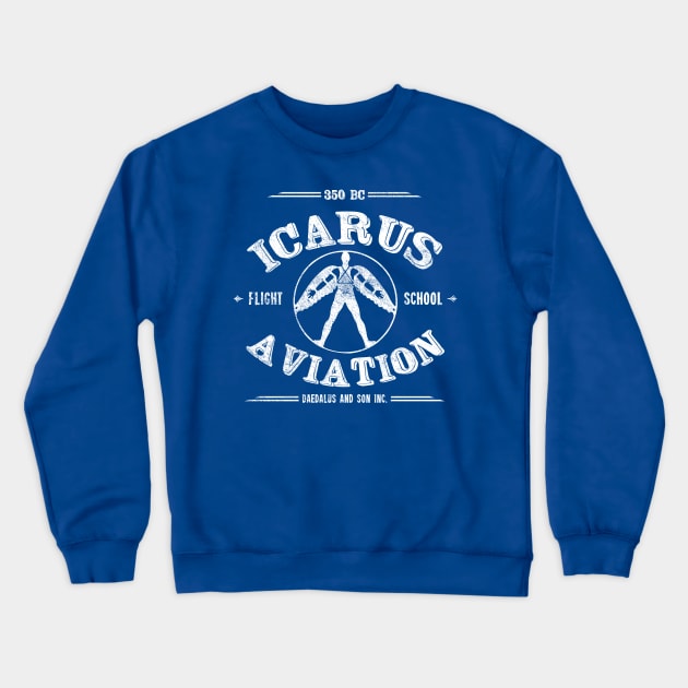 Icarus Aviation, distressed Crewneck Sweatshirt by hauntedjack